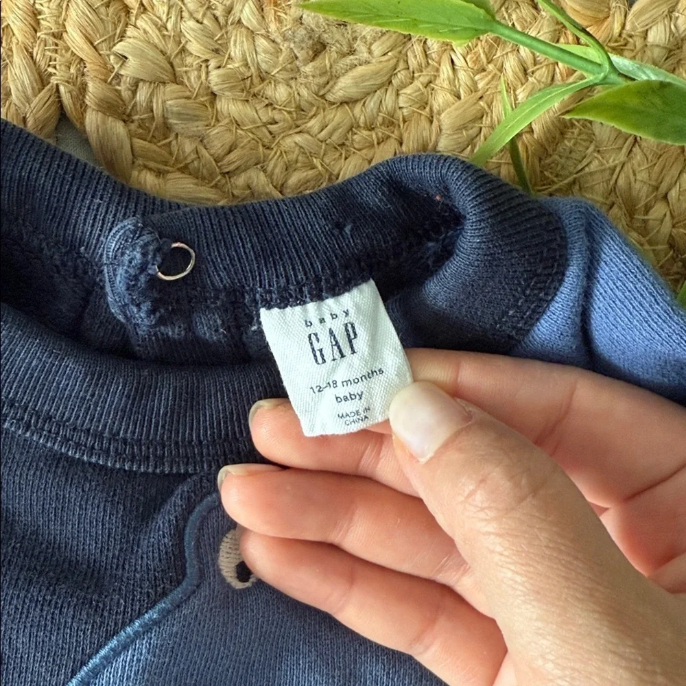 Baby Gap 18-24mo Sweat Footies Dino Patchwork.